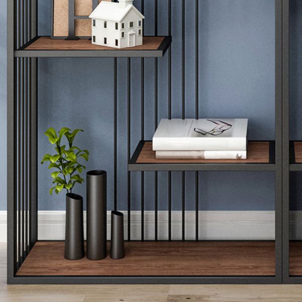 5 scaffali moderno moderno etagere libreria in ferro telaio in legno mandato in legno scaffale