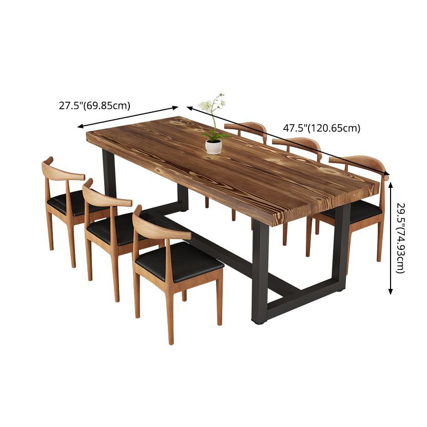 Industriële stijl vaste houten tafetafel sets met toedertafel eettafel meubels