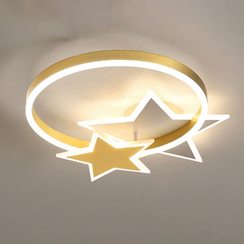 Children Ceiling Mount Light LED Ceiling Light with Acrylic Shade for Bedroom