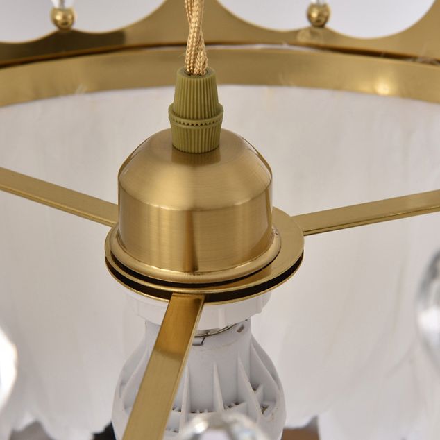 Fissature per illuminazione a sospensione a corona ultra-moderna lampada appesa con cavo sospeso per camera da letto