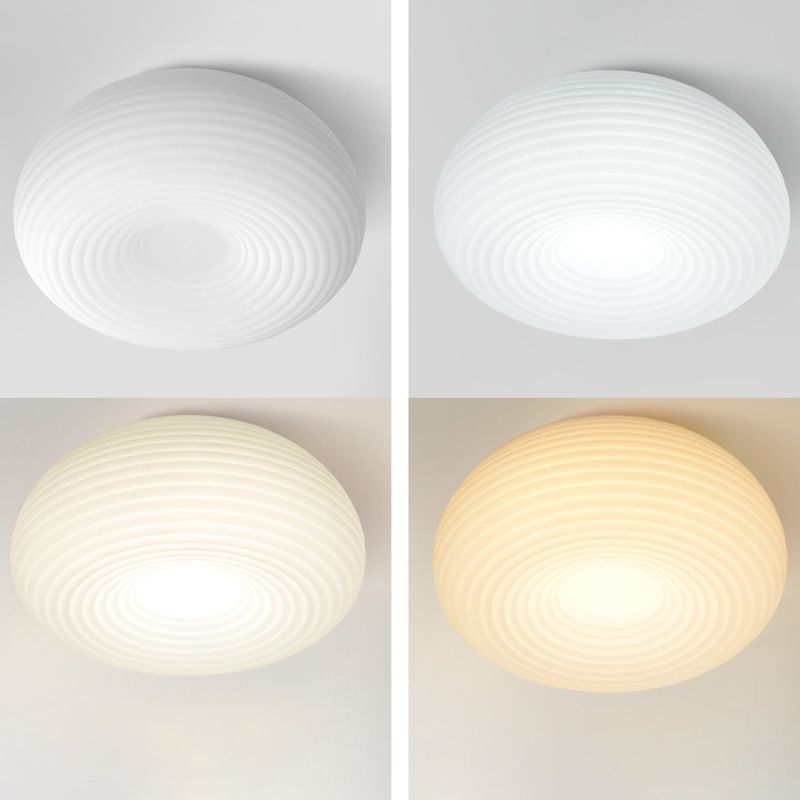 White Shaded Flush Mount Lighting Modernism LED Ceiling Light for Home