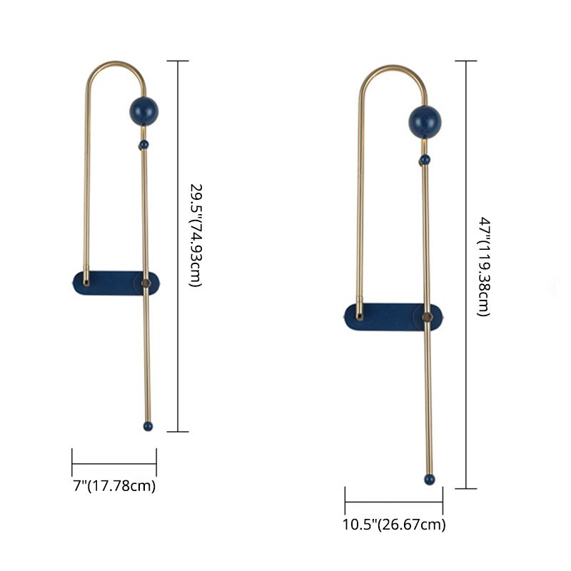 Paperclip Wall Mounted Lamp Postmodern Simplicity Metal Wall Sconce for Living Room