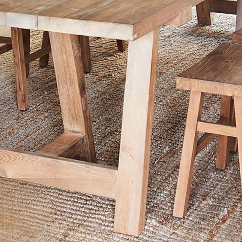 Rectangle Dining Table Solid Wood Contemporary Table for Home Kitchen without Chair