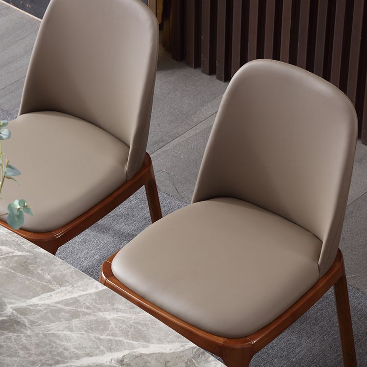 Wood Industrial Dining Chair with Color Cushion Solid Chair for Dining Room