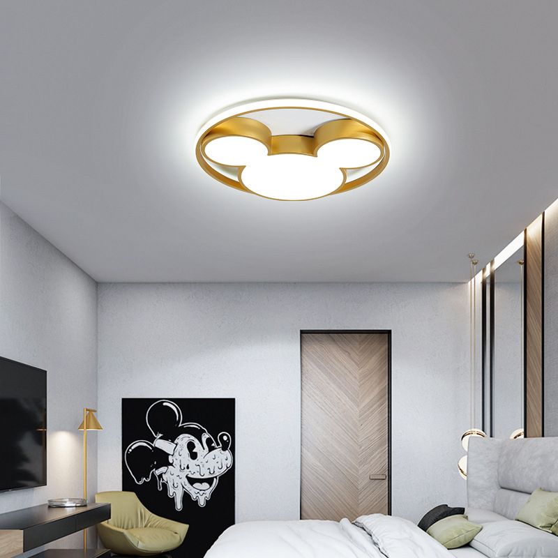 Luces de techo empotradas con forma de ratón, 1 luz, lámpara empotrada de acrílico con dibujos animados