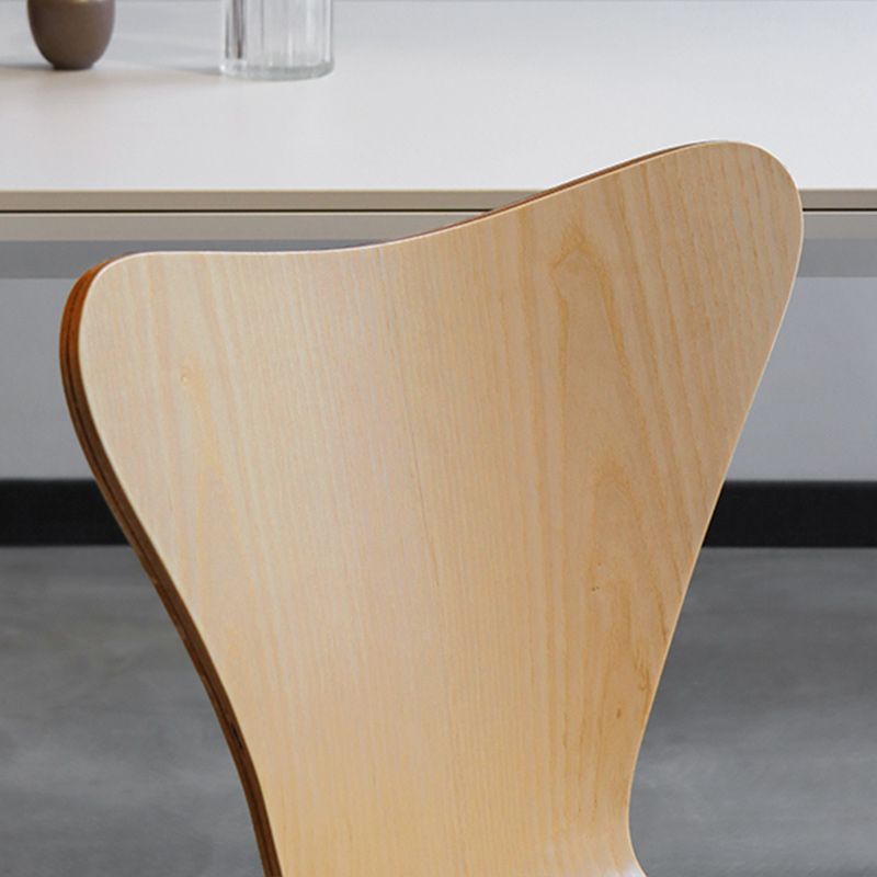 Modern Armless Side Chair Manufactured Wood Stackable Dining Chairs