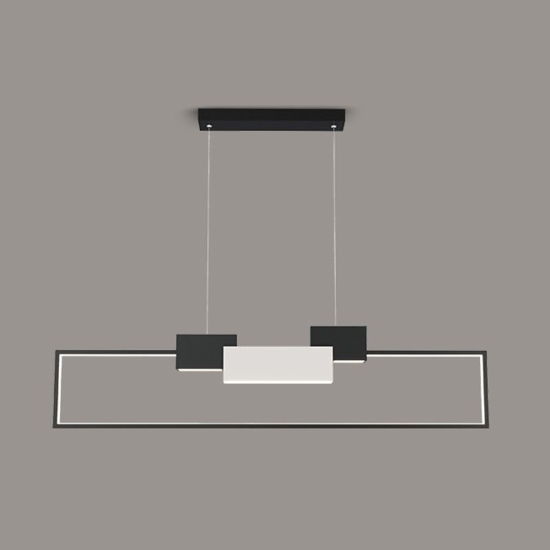 Zeitgenössischer Stil Rechteck Form Island Beleuchtung Ideen Metal Island Anhänger