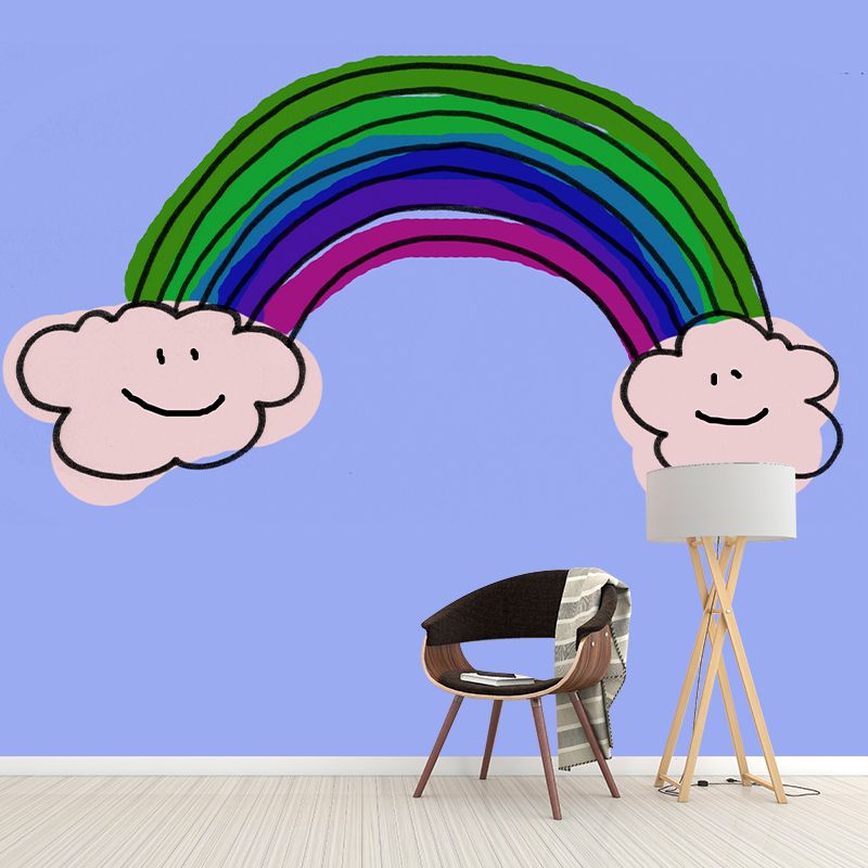 Mural Wallpaper Rainbow Pattern Environment Friendly Living Room Wall Mural