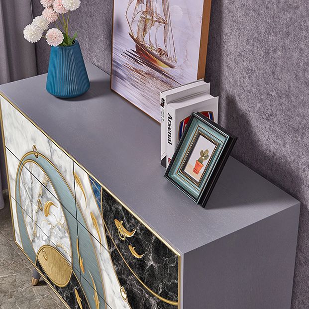 Classic Glam Dresser Solid Wood Storage Chest Dresser , 15.6 Inch Width