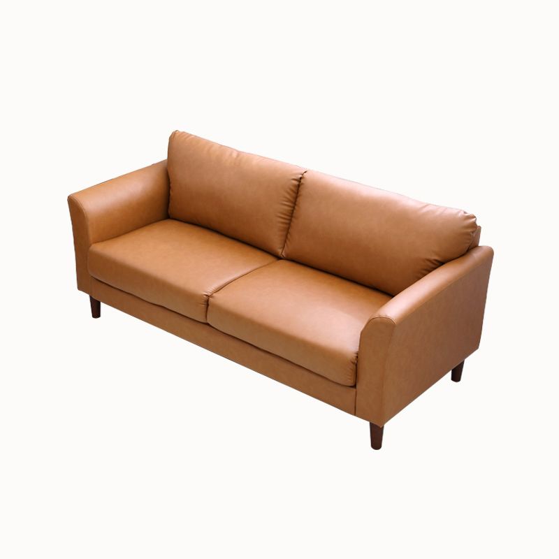 Standard 4 Legs Sofa Modern Distressed Leather Flared Arm Sofa