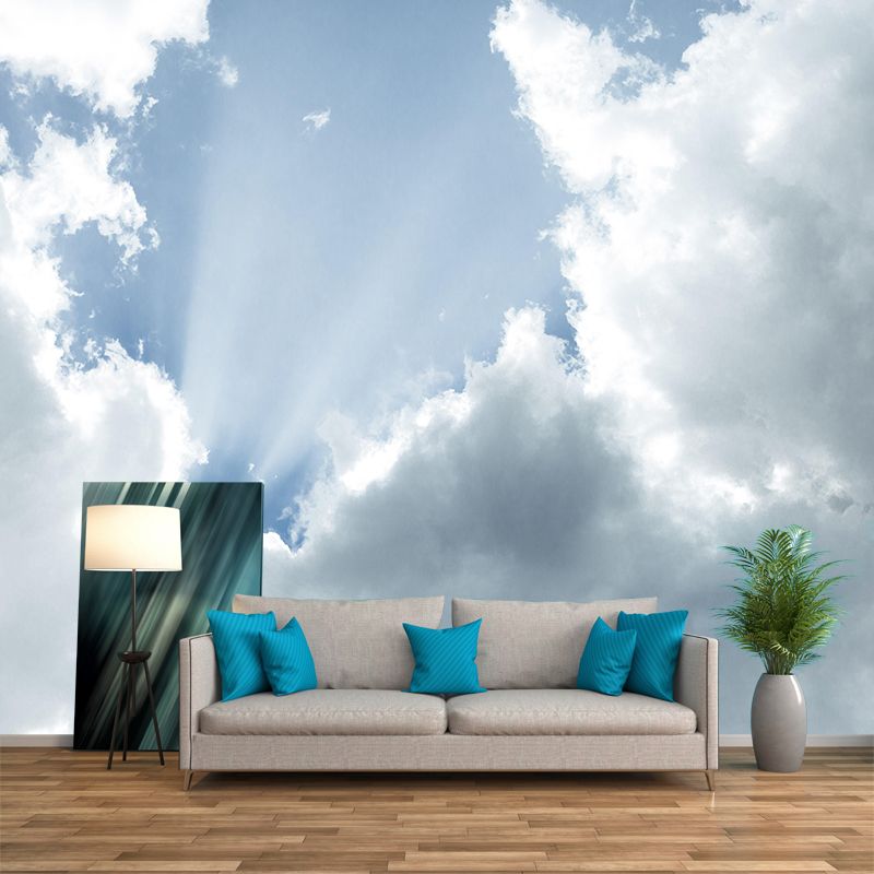 Customized Huge Cloud Mural Wallpaper Photography Style for Guest Room Decor