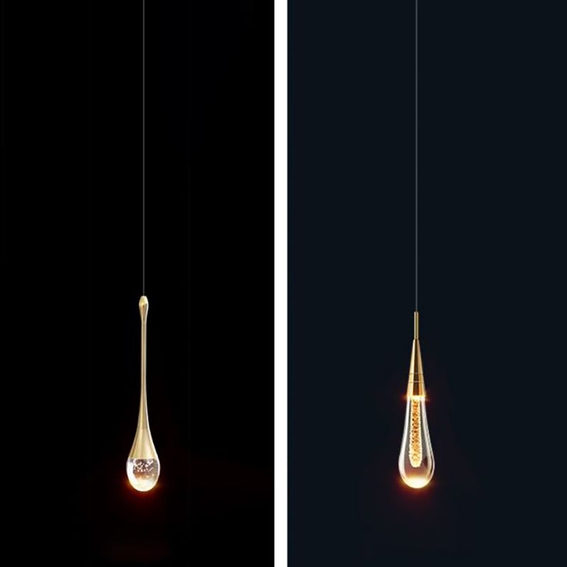 Aluminium LED hanglamp in moderne luxe stijl kristal traanhanglamp voor slaapkamer