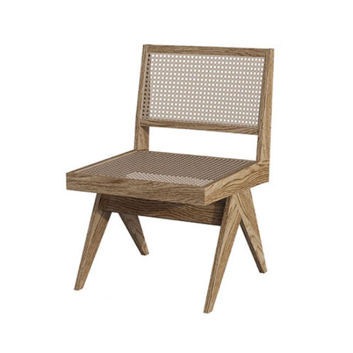 Contemporary Irregular Shape Solid Wood Dining Table with Chairs