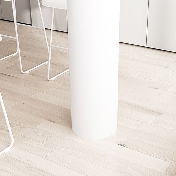 White Stone Top Bar Dining Table Modern Double Pedestal Bar Table