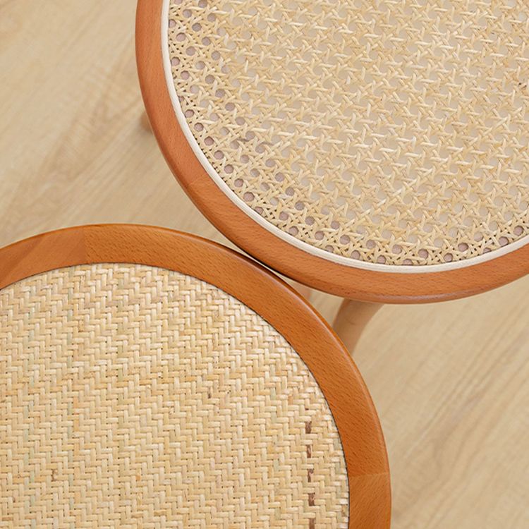 Chaise de salle à manger en bois massif de style traditionnel, chaise latérale à dossier à lattes