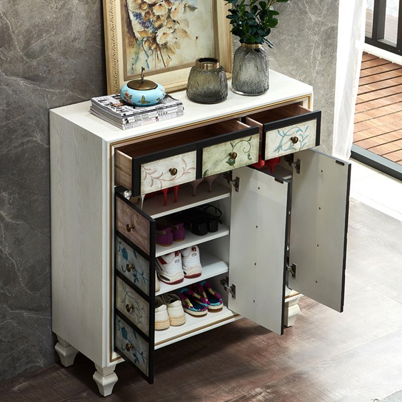 American Traditional Storage Chest Dresser Wooden Storage Chest with Drawers