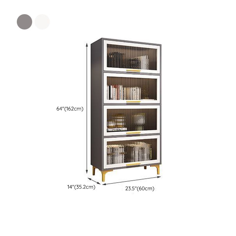 Modem Wooden Bookshelf Standard Shelf Bookshelf for Home Office 13.9" Wide