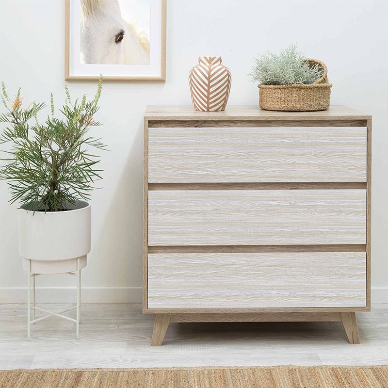 Birch Wood Wallpaper Roll Rust Self Sticking Living Room Wall Covering, 29.1-sq ft