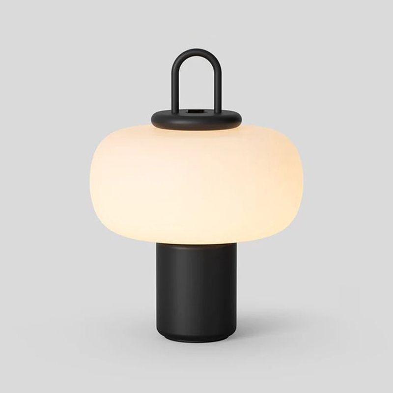 Lampada da tavolo in vetro stile moderno Forma geometrica Lampada da scrivania a 1 luce per camera da letto