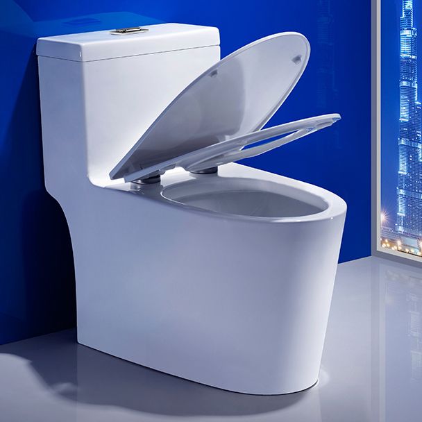 Traditional Toilet Bowl One Piece Floor Mounted Siphon Jet Porcelain Toilet