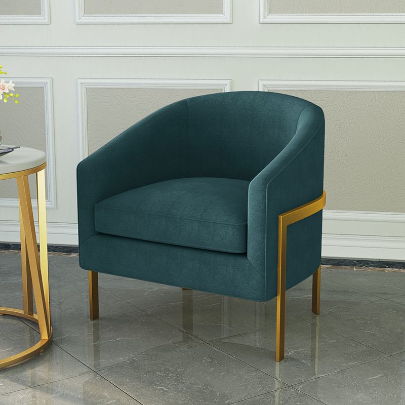 Linen Barrel Chair 23.62" Wide Arms Included Chair with Basic Four Leg