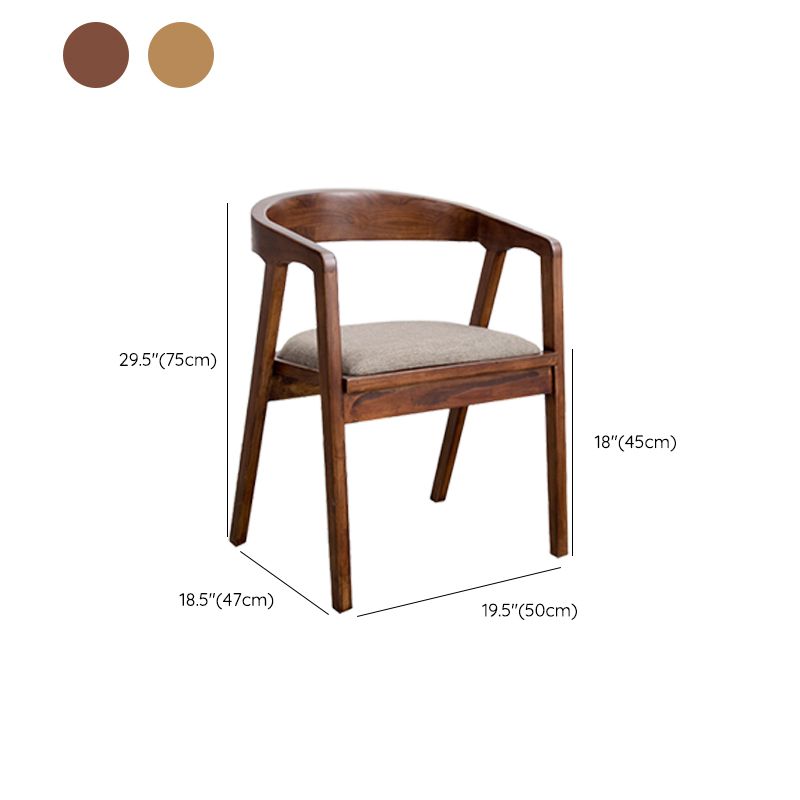 Traditional Arm Chair Wood Open Back Dining Room Chair for Kitchen