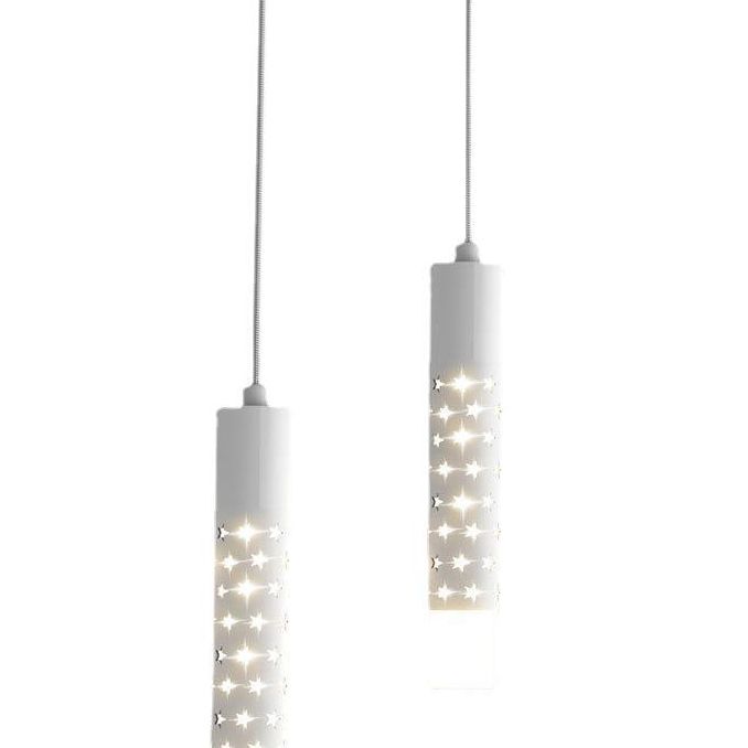 4-Light Modern Black/White Kitchen Island Lighting LED Ceiling Light for Bedroom