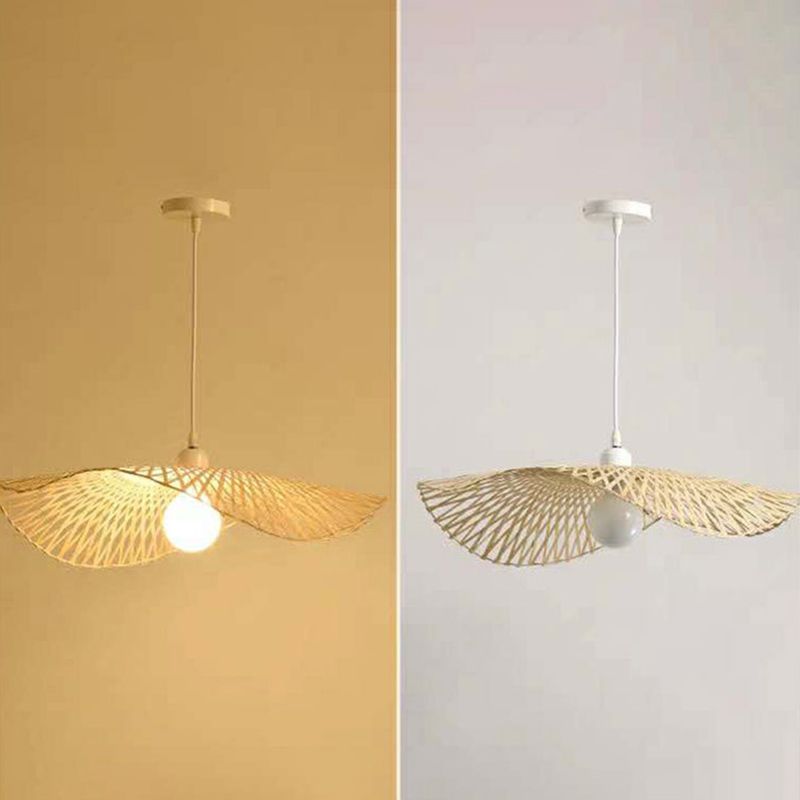 Chinese Pendant Lighting Fixtures Bamboo Hanging Light with Hanging Cord for Restaurant