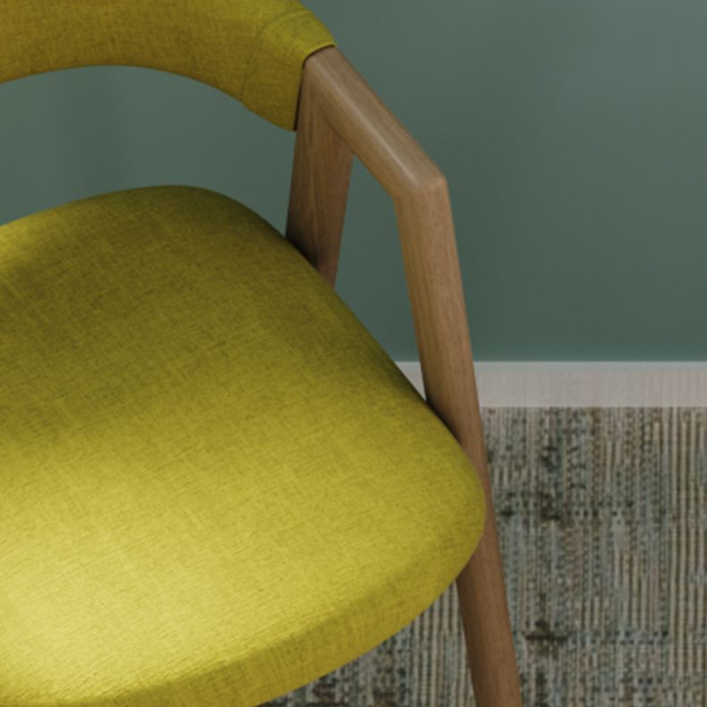 Chaise d'appoint de salle à manger en tissu nordique avec Base en métal, chaise d'appoint à dossier ouvert de 33 pouces de hauteur pour Restaurant