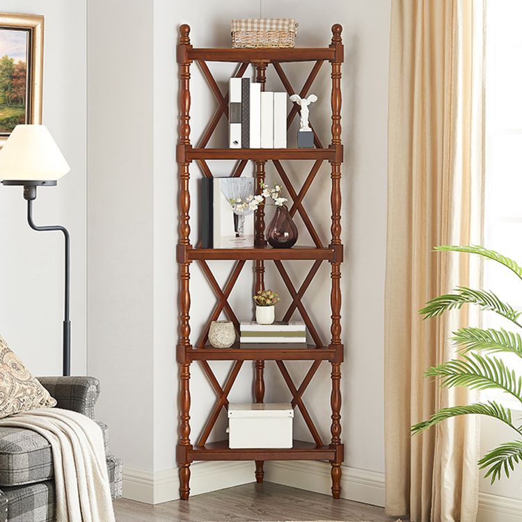 Rectangle Open Bookcase Modern Solid Wood Storage Bookshelf for Home
