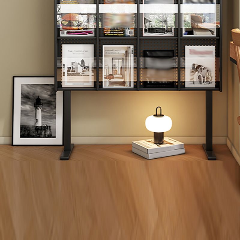 Modern Style Closed Back Bookshelf Standard Metal Bookcase with Shelves