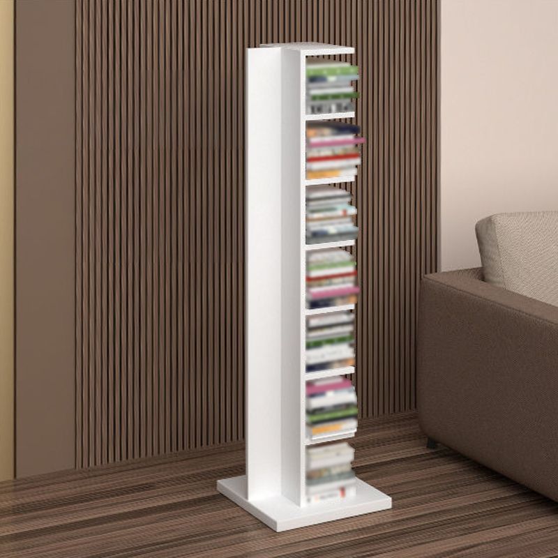 Contemporary Corner Closed Back Bookshelf Manufactured Wood Frame and Shelf