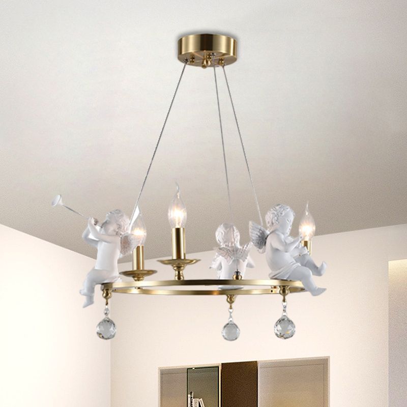Chandelier Pendentif de plafond métallique Nordique Nordic 3 Bulb Chandelier suspendu avec Angel Deco
