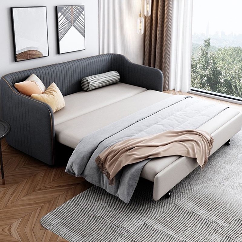 37" Wide Glam Sleeper Sofa Futon Foldable Pillow Included Sleeper Sofa