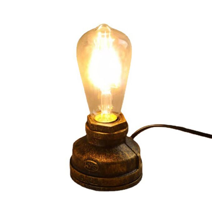 Industrial Style Unique Shape Table Lighting Metal 1 Light Table Lamp for Bedroom