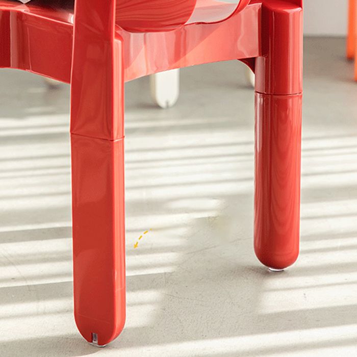 Plastic Dining Chairs Nordic Style Open Back Dining Chair for Dining Room