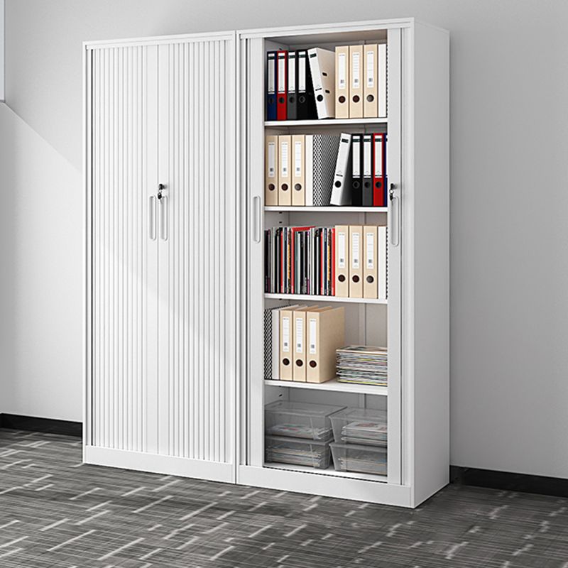 Modern File Cabinet Storage Shelves Rolling Door Metal Filing Cabinet for Home Office