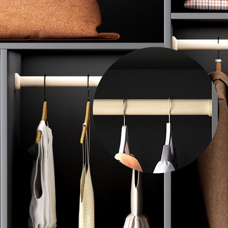 Modern Wooden Wardrobe Cabinet Bedroom Soft Close Doors Armoire