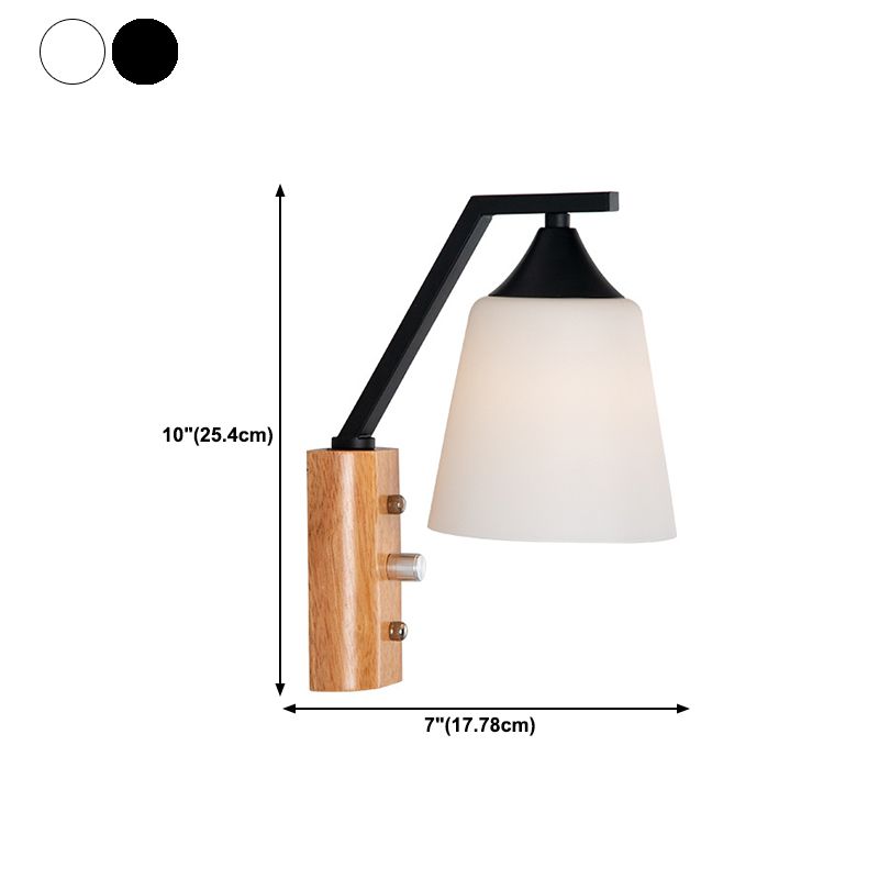 Glass Wall Light Fixture Modern Style Wall Lamp for Living Room