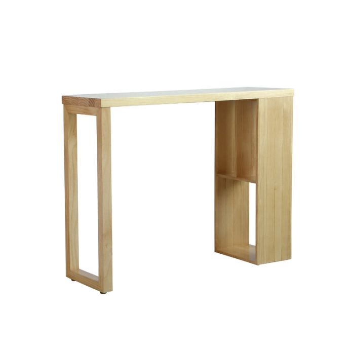 Modern Pine Solid Wood Bar Height Table Rectangle Bar Table for Living Room