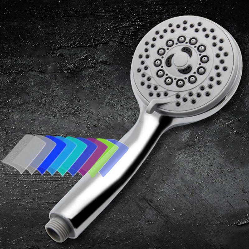 Contemporary Style Shower Head Round Plastic Handheld Shower Head