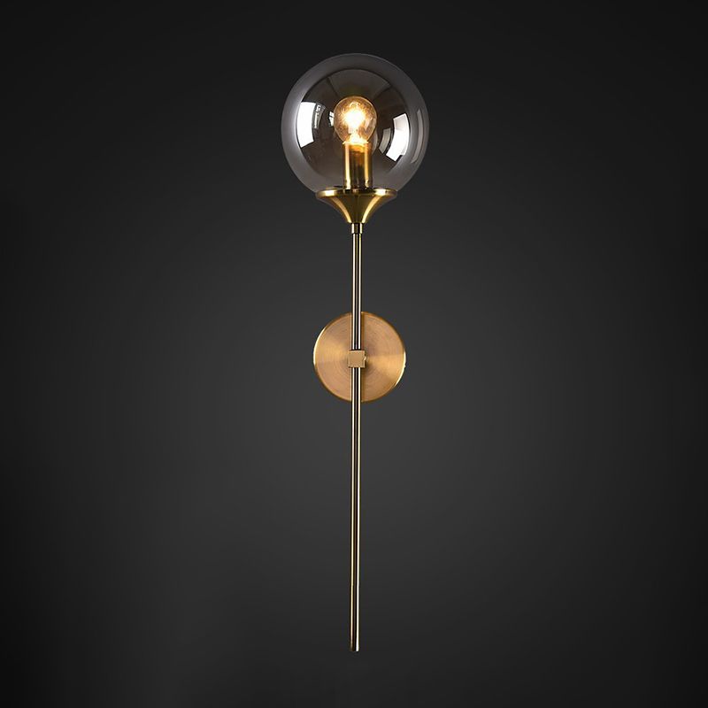 Spherical Wall Sconce Lighting Modern Style Glass 1 Light Wall Mounted Light