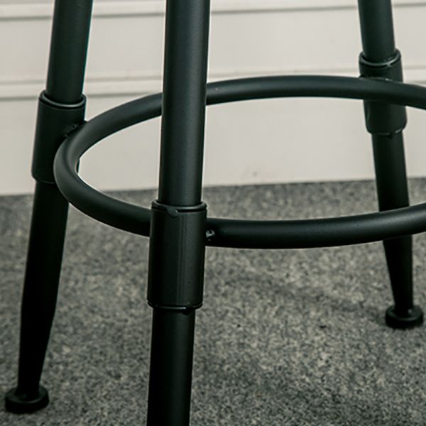 Modern Armless Rotatable Counter Stool Iron Bar Stool with Pedal