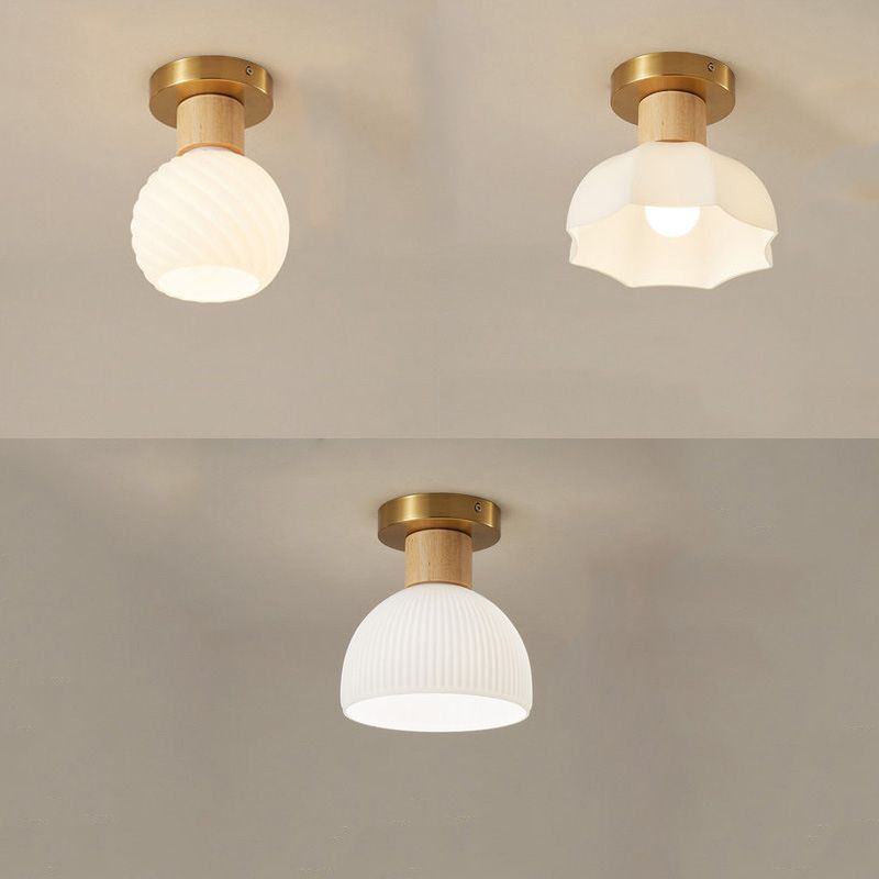 Creative Glass Shade Ceiling Light Contemporary Flush Mount Light Fixture