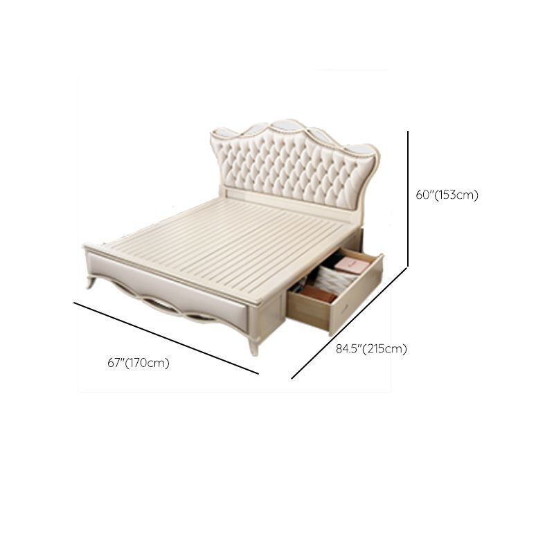 Victorian Adjustable Height Bed Upholstered Headboard Standard Bed