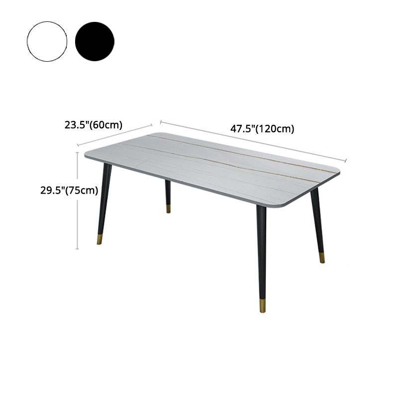 Designer Style Sintered Stone Dining Set 1/2/5/7 Pieces Rectangle Dining Table with Chairs