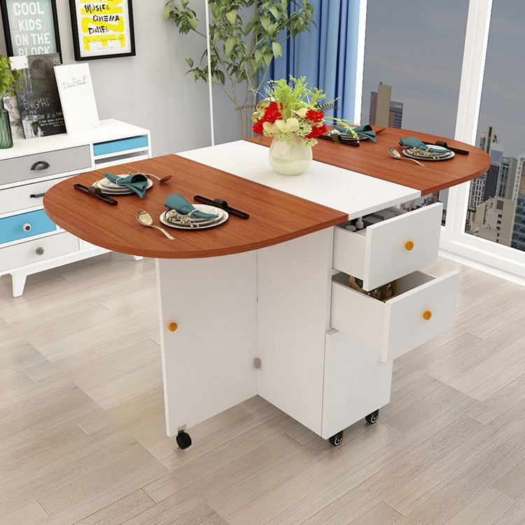 Mesa interior moderna de mediados de siglo de madera, mesa superior de madera fabricada para comedor