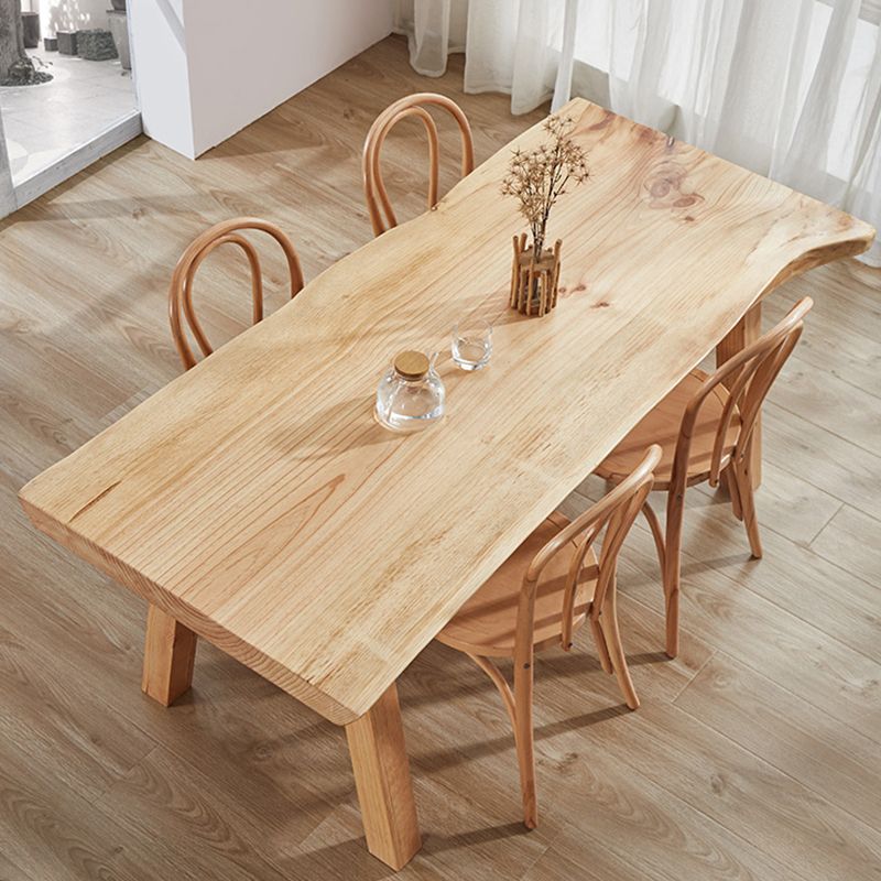 Modern 1/2/4/5 Pieces Dining Set Solid Wood Dining Table Set with Wooden Chairs