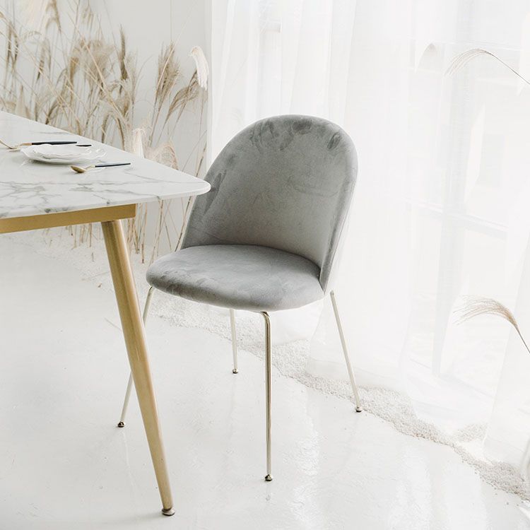 Chaises de salle à manger en métal de Style nordique, chaise sans bras latérale pour la cuisine