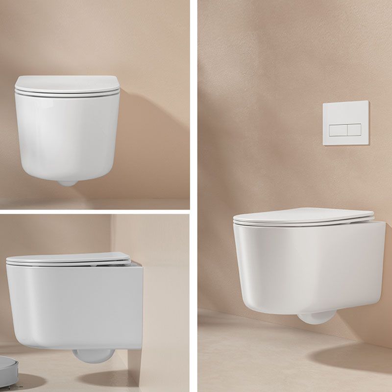 Modern Toilet Bowl Wall Mount Porcelain All-In-One Flush Toilet